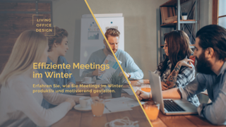 Teammeeting mit kreativen Ideen in gemütlicher Winteratmosphäre