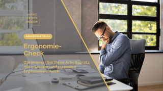 Mitarbeiter mit Schmerzen beim Sitzen am Schreibtisch